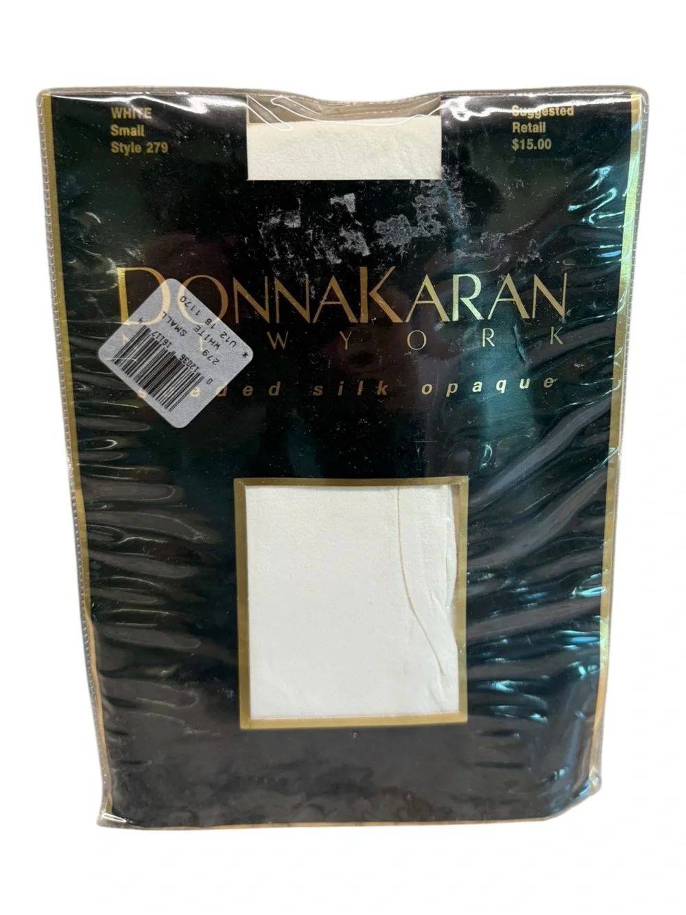 Donna Karan New York Sueded Silk Opaque Pantyhose White Small Style 279
